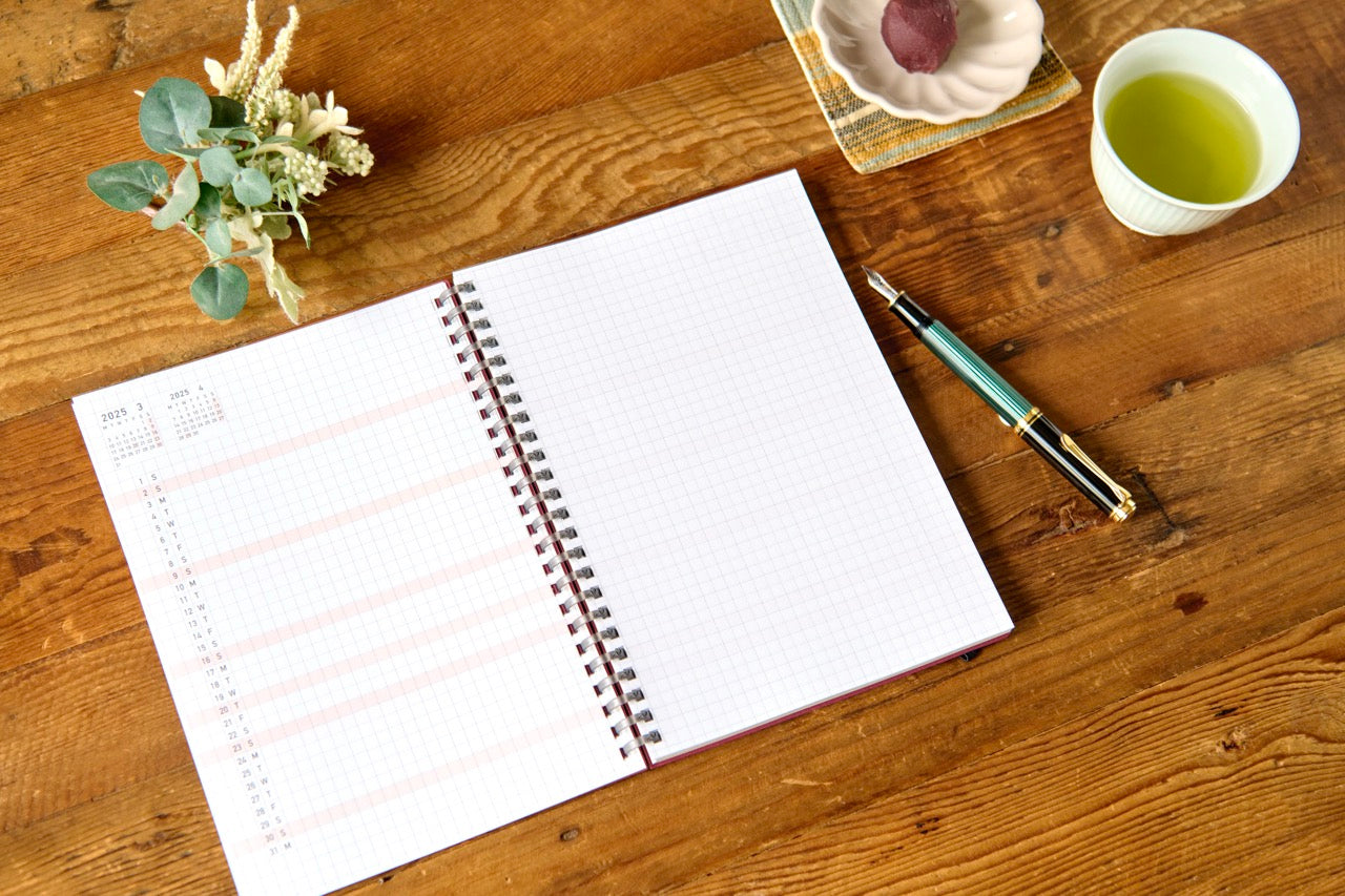 予定ページとメモページを見開きで使うGRID LIFE PLANNER